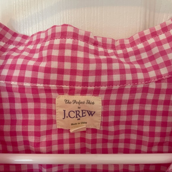 J.Crew Perfect Shirt in Pink Checkered Plaid Design - Picture 4 of 6